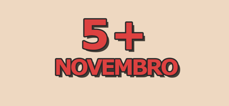 5 artigos mais acessados em novembro